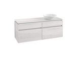 Villeroy & Boch Legato Waschtischunterschrank B590L0E8 140x55x50cm, mit LED-Beleuchtung, White Wood