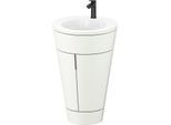 Duravit Starck 1,c-bonded Set S19513OBD360010 Griff Diamantschwarz, Keramik Weiß Matt, Innenbeleuchtung, bodenstehend, Weiß Seidenmatt, 864 x 560 x 605 mm