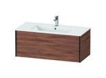 Duravit XViu Waschtisch-Unterschrank XV40270B279 101 x 40 x 48 cm, nussbaum natur, 1 Auszug, wandhängend, schwarz matt