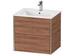 Duravit XViu Waschtisch-Unterschrank XV41250B179 61 x 56 x 48 cm, nussbaum natur, 2 Schubkästen, wandhängend, champagner matt