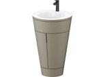 Duravit Starck 1,c-bonded Set S19513OBD920010 Griff Diamantschwarz, Keramik Weiß Matt, Innenbeleuchtung, bodenstehend, Stein Grau Seidenmatt, 864 x 560 x 605 mm