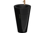 Duravit Starck 1,c-bonded Set S19514O04400000 Griff Bronze, Keramik Schwarz Matt, bodenstehend, Schwarz Hochglanz, 864 x 560 x 605 mm