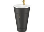 Duravit Starck 1,c-bonded Set S19512O34580000 Griff Gold, Keramik Weiß Matt, bodenstehend Graphit Seidenmatt, 864 x 560 x 605 mm