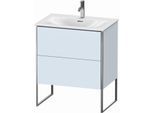 Duravit XSquare Waschtisch-Unterschrank XS452309797 71x84x47,8cm, Lichtblau seidenmatt, 2 Auszüge