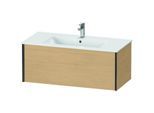Duravit XViu Waschtisch-Unterschrank XV40270B230 101 x 40 x 48 cm, Eiche natur, 1 Auszug, wandhängend, schwarz matt