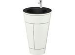 Duravit Starck 1,c-bonded Set S19514O10360010 Griff Chrom, Keramik Schwarz Matt, Innenbeleuchtung, bodenstehend, Weiß Seidenmatt, 864 x 560 x 605 mm