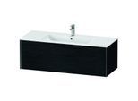 Duravit XViu Waschtisch-Unterschrank XV40280B216 121 x 40 x 48 cm, Eiche schwarz, 1 Auszug, wandhängend, schwarz matt