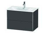 Duravit XSquare Waschtisch-Unterschrank XS432404949 81x56x47,8cm, Graphit matt, 2 Schubkästen