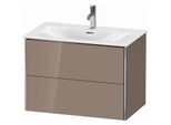 Duravit XSquare Waschtisch-Unterschrank XS432408686 81x56x47,8cm, cappuccino hochglanz, 2 Schubkästen