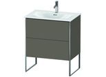 Duravit XSquare Waschtisch-Unterschrank XS452309090 71x84x47,8cm, Flannel Grey seidenmatt, 2 Auszüge