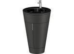 Duravit Starck 1,c-bonded Set S19515O70580000 Griff Edelstahl, Keramik Schwarz Matt, bodenstehend, Graphit Seidenmatt, 864 x 560 x 605 mm