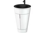 Duravit Starck 1,c-bonded Set S19514OBD850010 Griff Diamantschwarz, Keramik Schwarz Matt, Innenbeleuchtung, bodenstehend, Weiß Hochglanz, 864 x 560 x 605 mm