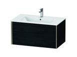 Duravit XViu Waschtisch-Unterschrank XV40260B116 81 x 40 x 48 cm, Eiche schwarz, 1 Auszug, wandhängend, champagner matt