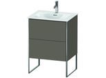Duravit XSquare Waschtisch-Unterschrank XS452209090 61x84x47,8cm, Flannel Grey seidenmatt, 2 Auszüge