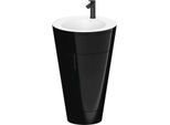 Duravit Starck 1,c-bonded Set S19512OBD400000 Griff Diamantschwarz, Keramik Weiß Matt, bodenstehend, Schwarz Hochglanz, 864 x 560 x 605 mm
