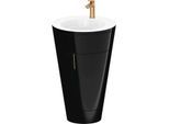 Duravit Starck 1,c-bonded Set S19513O04400000 Griff Bronze, Keramik Weiß Matt, bodenstehend, Schwarz Hochglanz, 864 x 560 x 605 mm