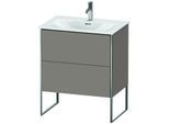 Duravit XSquare Waschtisch-Unterschrank XS452304343 71x84x47,8cm, Basalt matt, 2 Auszüge