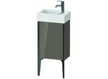 Duravit XViu Waschtisch-Unterschrank XV4530LB289 36,4 x 49,3 x 23,4 cm, links, flannel grey hochglanz, 1 Tür, schwarz matt