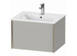Duravit XViu Waschtisch-Unterschrank XV40250B107 61 x 40 x 48 cm, betongrau matt, 1 Auszug, wandhängend, champagner matt