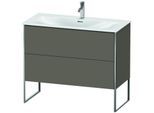 Duravit XSquare Waschtisch-Unterschrank XS452509090 101x84x47,8cm, Flannel Grey seidenmatt, 2 Auszüge