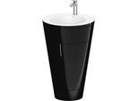Duravit Starck 1,c-bonded Set S19512O70400010 Griff Edelstahl, Keramik Weiß Matt, Innenbeleuchtung, bodenstehend, Schwarz Hochglanz, 864 x 560 x 605 mm