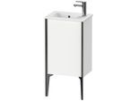 Duravit XViu Waschtisch-Unterschrank XV4480LB218 41x29x59,4cm, stehend, schwarz matt, Anschlag links, weiß matt