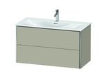 Duravit XSquare Waschtisch-Unterschrank XS432506060 101x56x47,8cm, Taupe seidenmatt, 2 Schubkästen