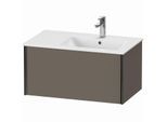 Duravit XViu Waschtisch-Unterschrank XV40260B290 81 x 40 x 48 cm, flannel grey seidenmatt, 1 Auszug, wandhängend, schwarz matt