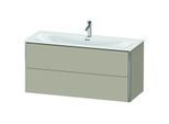 Duravit XSquare Waschtisch-Unterschrank XS432606060 121x56x47,8cm, Taupe seidenmatt, 2 Schubkästen