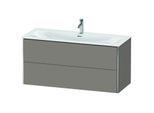 Duravit XSquare Waschtisch-Unterschrank XS432604343 121x56x47,8cm, Basalt matt, 2 Schubkästen