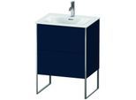 Duravit XSquare Waschtisch-Unterschrank XS452209898 61x84x47,8cm, Nachtblau seidenmatt, 2 Auszüge