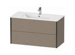 Duravit XViu Waschtisch-Unterschrank XV41270B211 101 x 56 x 48 cm, eiche kaschmir, 2 Schubkästen, wandhängend, schwarz matt