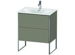 Duravit XSquare Waschtisch-Unterschrank XS452309292 71x84x47,8cm, Steingrau seidenmatt, 2 Auszüge