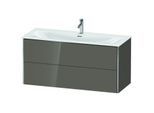 Duravit XSquare Waschtisch-Unterschrank XS432608989 121x56x47,8cm, Flannel Grey hochglanz, 2 Schubkästen
