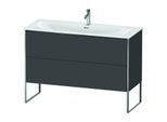 Duravit XSquare Waschtisch-Unterschrank XS452604949 121x84x47,8cm, Graphit matt, 2 Auszüge