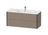 Duravit XViu Waschtisch-Unterschrank XV41280B211 121 x 56 x 48 cm, eiche kaschmir, 2 Schubkästen, wandhängend, schwarz matt