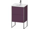 Duravit XSquare Waschtisch-Unterschrank XS452109494 51x84x41,8cm, 2 Auszüge, Aubergine seidenmatt