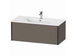 Duravit XViu Waschtisch-Unterschrank XV40270B290 101 x 40 x 48 cm, flannel grey seidenmatt, 1 Auszug, wandhängend, schwarz matt