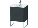 Duravit XSquare Waschtisch-Unterschrank XS452204949 61x84x47,8cm, Graphit matt, 2 Auszüge