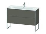 Duravit XSquare Waschtisch-Unterschrank XS452609090 121x84x47,8cm, Flannel Grey seidenmatt, 2 Auszüge