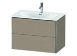 Duravit XSquare Waschtisch-Unterschrank XS432407575 81x56x47,8cm, Leinen, 2 Schubkästen