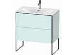 Duravit XSquare Waschtisch-Unterschrank XS452400909 81x84x47,8cm, Lichtblau matt, 2 Auszüge