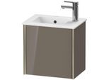 Duravit XViu Waschtisch-Unterschrank XV4024RB189 41x29x40cm, wandhängend, champagner matt, Anschlag rechts, flannel grey hochglanz