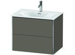Duravit XSquare Waschtisch-Unterschrank XS432309090 71x56x47,8cm, Flannel Grey seidenmatt, 2 Schubkästen