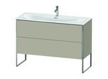 Duravit XSquare Waschtisch-Unterschrank XS452606060 121x84x47,8cm, Taupe seidenmatt, 2 Auszüge