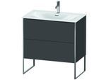 Duravit XSquare Waschtisch-Unterschrank XS452404949 81x84x47,8cm, Graphit matt, 2 Auszüge