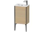 Duravit XViu Waschtisch-Unterschrank XV4480LB271 41x29x59,4cm, stehend, schwarz matt, Anschlag links, mediterrane eiche