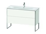 Duravit XSquare Waschtisch-Unterschrank XS452603636 121x84x47,8cm, weiß seidenmatt, 2 Auszüge