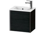 Duravit XViu Waschtisch-Unterschrank XV4024LB216 41x29x40cm, wandhängend, schwarz matt, Anschlag links, Eiche schwarz