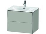 Duravit XSquare Waschtisch-Unterschrank XS432300707 71x56x47,8cm, Betongrau matt, 2 Schubkästen